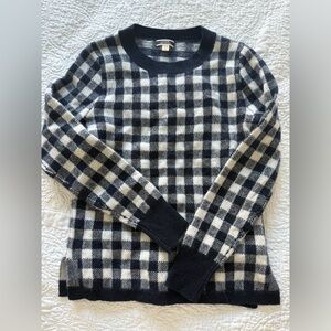 J. Crew Black and White Checkered Sweater